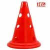 MAICCA 30cm con agujero fondo redondo marca barril obstáculo cono triangular equipo de entrenamiento de fútbol estante para vallas barril