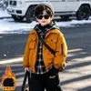 Chaqueta Acolchada de Cuadros de Invierno para Niños Estilo Coreano Fresca de Moda Abrigo de Algodón Ropa de Algodón Engrosada para Niños Pequeños y Niños Pequeños
