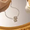 Collar simple estilo Ins con micro-pavé de diamantes, serie de cintura delgada para niñas, cadena de clavícula versátil personalizada, mismo estilo que Xiaohongshu