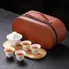 Set de Té para Camping al Aire Libre y Viajes Taza de Cerámica Portátil de Preparación Rápida Set de Regalo Regalo Empresarial