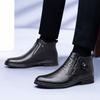 Outono Novos Sapatos Masculinos de Cano Alto Business Zíper Couro Padrão Crocodilo Slip-On Botas Quentes Tamanhos 37-46 Atacado