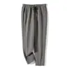 Pantalones Casuales de Rayas Drapados Estilo Japonés 2023 para Hombre Alta Elasticidad Primavera y Otoño Perfil Bajo Retro Cintura Relajada Pierna Recta Modernos