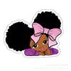 Parche de pasador para cabello de niña negra acrílico caricatura accesorios de joyería diy, 1Yc35531