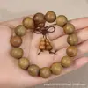 Pulsera Auténtica de Cuentas de Sándalo Verde Buda, Sándalo Natural, Pulsera con Fragancia de Sándalo Jade Argentino, Joyería para Hombres y Mujeres