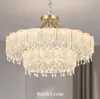 Luminária de Cristal LED de Luxo Leve para Sala de Estar, Quarto, Estudo, Lustre, Luz Principal para Hall, Luxo Italiano Europeu Moderno Minimalista