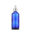 Botella de Vidrio Azul para Aceite Esencial Botella Vacía Botella con Gotero de Cabezal de Plástico Esencia a Prueba de Luz Solución Original Muestra Cosméticos Botella de Relleno Venta al por Mayor