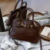 Bolsa Maleta Portátil Simples Retrô para Mulheres 2024 Nova Grande Capacidade Bolsa de Ombro Cruzada Relaxada