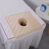 Cama de Salón de Belleza con Agujero para Toalla Masaje de Salud Masaje con Agujero Cortina Spa Club Toalla con Logo Grabado con Agujero Toalla para Tumbarse