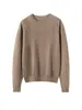 Suéter de Cachemira Pura para Mujer Otoño Invierno Nuevas Llegadas Ropa de Mujer Cuello Redondo Color Claro Suéter de Punto 100% Cachemira Prenda Base Superior