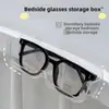 Estante de Almacenamiento para Gafas Montado en la Pared, Estante de Almacenamiento para Baño y Mesita de Noche Montado en la Pared sin Taladro para Gafas de Prescripción y Gafas de Sol, Moderno y Sencillo