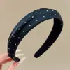 Diadema de punto estilo retro americano de ala ancha, de alta gama, adecuada para frentes amplias, a la moda, versátil para uso diario y para ir al trabajo, pinza para el pelo y accesorio para el cabello