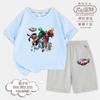 Coche tesoro de café Ropa de Dios Camiseta de manga corta Ropa para niños Traje de pantalones cortos para niños Top estampado de dibujos animados de equipo de industria pesada para niños.