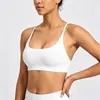 Nuevo sujetador deportivo transfronterizo para mujer con almohadillas extraíbles en el pecho, sujetador de yoga sexy con tiras cruzadas para Pilates y yoga
