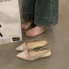 Sandalias de Dedo Estilo Francés Suave Sandalias y Pantuflas Estilo Hada Zapatos de Cuña para Mujer Nuevos de Primavera y Verano Zapatos de Noche Zapatos de Documental Alto