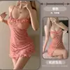 Estampado de Gato Nocturno Lencería Erótica Vestido Sexy Puro Deseo Tentación Mujeres Coqueta Lencería Erótica Bata Conjunto para Mujeres