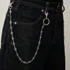 Accesorios europeos y americanos hip-hop disco metal cadenas para pantalones para hombres y mujeres, accesorios de cadena para pantalones vintage de una sola capa, venta al por mayor desde el fabricante