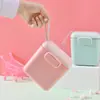 Caja de Leche en Polvo para Bebé Portátil para Salidas Suplemento Alimenticio Caja para Fideos de Arroz Tarro Sellado a Prueba de Humedad Tarro Grande de Almacenamiento Dividido en Compartimentos