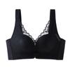 Sutiã push-up manga algodão copo não magnético sem anel de aço copo fino médio respirável sexy renda sutiã superior feminino