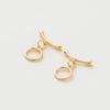 Pulseira Banho de Ouro 18K com Fecho Tipo Clasp Conector de Ponta para Pulseira Joias Artesanais DIY Acessórios de Fecho para Colar com Conservação de Cor Atacado