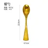 Colher de Jantar Kayah de Aço Inoxidável Colher de Comer Doméstica Colher Criativa Cauda de Peixe Colher para Sobremesa Ocidental Colher de Melancia