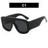 Nuevas Gafas de Sol de Moda Tendencia Protección Solar Gama Alta de Pasarela para Mujeres, Gafas de Sol Personalizadas Estilo Aviador Marco Grande de Celebridad de Internet para Hombres