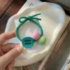 Coreia do Sul Dongdaemun Letra Bola Anel de Cabelo Bola de Menina Corda de Cabelo Rabo de Cavalo Acessório de Cabeça Versátil Corda de Cabelo de Tendão de Borracha
