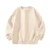 Sudadera chaqueta casual holgada de color liso estilo callejero americano para hombre, sudadera con capucha de moda otoño e invierno