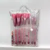 Novo pincel de maquiagem portátil pincel para batom ferramentas de beleza descartáveis Haste de Cristal pincel labial pincel para batom florido pincel de maquiagem