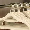 Cabide de roupa casa professor Varal anti-canto de ombro armazenamento Cabide de gancho aveludado Roupas penduradas guarda-roupa antiderrapante