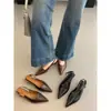 Sandalias de Tacón Alto Estilo Francés 2026 con un Look Sofisticado, Tacones Finos, Diseño Sexy de Punta Cerrada, Talla Grande, Tacones Bajos Cómodos