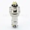 Enchufe cuadrado tipo M12, conector de aviación, conector jack, enchufe cuadrado, enchufe recto, 2-7 polos