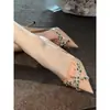 Nuevos tacones altos de punta fina color nude con pedrería estilo francés, zapatos de salón de tacón de aguja para mujer, charol, sexys, versátiles, adelgazantes, profesionales y adecuados para el trabajo