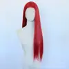 Nueva peluca frontal de encaje estilo europeo y americano transfronteriza para mujer, peluca completa de cabello lacio rojo a la altura del hombro, tejido semi-manual 13*4