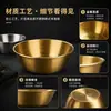 Cuenco de acero inoxidable estilo coreano para vino de arroz, cuenco dorado para vino de restaurante, taza de vino de arroz, tazón pequeño comercial para comer, personalización mayorista del fabricante