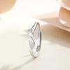 Romântico Coração Casal Par Anel Homens e Mulheres Coreano s925 Sterling Silver Escovado Anel Dia dos Namorados Presente Ajuste de Abertura