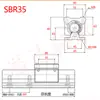 Soporte Cilíndrico de Aluminio Eje de Luz Guía Lineal SBR10121620253035 Carril Deslizante de Alta Resistencia Deslizador LMZ01