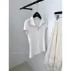 Top Polo de Bloques de Color Bordado BANGON INS, Dulce y Juvenil, Versátil, Corte Entallado, Adelgazante, Camiseta de Hombro Normal para Verano