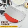 Cortador de fideos de acero inoxidable, cortador de fideos semicircular para el hogar con escala, rollos de arroz y harina, cortador de masa, herramientas para hornear al por mayor