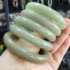 Pulsera de Jade Aventurina para Mujer, Pulsera de Jade Verde Claro, Jade Hetian Verde Aceite Verde, Color Esmeralda, Regalo, Círculo Completo, Jade Natural