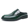 2026 Verão Meia-calça Masculina Casual Tamanho Grande Sapatos de Couro Masculinos Sapatos Diários para Uso Externo Transfronteiriços Sapatos Slip-On de Sola Grossa para Homens