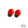 Accesorios de resina de animal mariquita roja de dibujos animados para manualidades DIY con pegamento de crema, fundas de teléfono, hebillas de zapatos y materiales para accesorios para el cabello