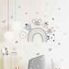 LD64125 Desenho animado urso elefante gato coelho panda arco-íris quarto infantil decoração de casa adesivo de parede autoadesivo