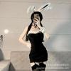 Yimengyao Lencería Sexy Atuendo Navideño Lindo Traje de Chica Conejito de Peluche Disfraz de Juego de Rol Uniforme de Tentación