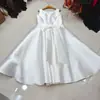 Nanyou Diseño Nicho Europeo y Americano Estilo Francés Vestido de Gala Grande Acampanado Floral Tridimensional sin Espalda