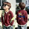 Camiseta de Manga Larga Elegante Estilo Coreano de Punto Waffle para Niños, Nueva Moda de Primavera y Otoño, Camisa Básica Casual Dos en Uno para Niños Mayores