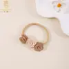 Nuevo accesorio para el cabello infantil transfronterizo europeo y americano, lazo de flor, diadema suave para bebé que no aprieta la cabeza, diadema fina