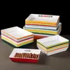 Bandeja de Exhibición de Alimentos Engrosada de Melamina para Platos Cocidos, Caja de Exhibición Rectangular Bicolor para Platos Fríos, Resistente a Roturas, Uso Comercial