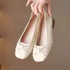 Novedad Primavera y Verano 2026 Estilo Poco Profundo Sin Cordones Ligeros A la Moda Versátiles Moño Estilo Perezoso Zapatos Planos de Moda para Mujer