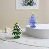 Árbol de Navidad Glaseado, Popular en Línea, Alambre Sólido Enrollado, Montaje en Coche, Escritorio, Adorno de Decoración de Oficina, Regalo de Navidad