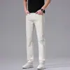 Ropa para Hombre Fengshe / Novedad Primavera y Otoño 2026 Jeans Ajustados Estilo Europeo Pierna Recta Pequeña Pantalones Largos de Denim Elástico Delgado